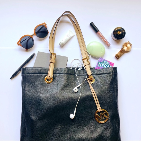 MICHAEL Michael Kors Handbags - Michael Kors Black Tote Leather Bag